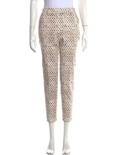 Pre-owned Peserico Patterned Straight Leg Pants In Multicolor