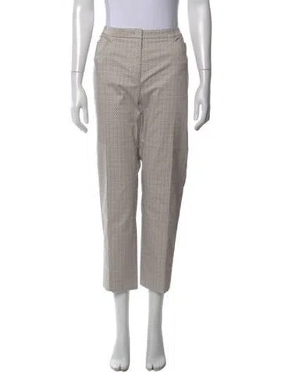 Pre-owned Peserico Patterned Straight Leg Pants W/ Tags In White