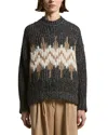 Peserico Cropped Knitted Sweater With Zigzag Pattern In Multi