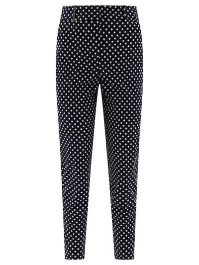 Peserico Patterned Trousers In Blue