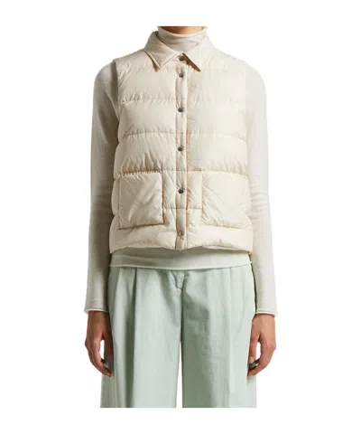 Peserico Peachskin Gilet In White