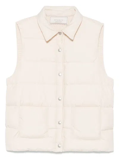 Peserico Peachskin Gilet In Neutrals