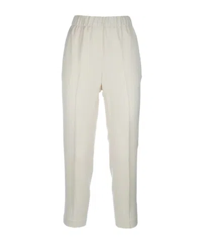 Peserico Pearl Embellished Casual Pants In White