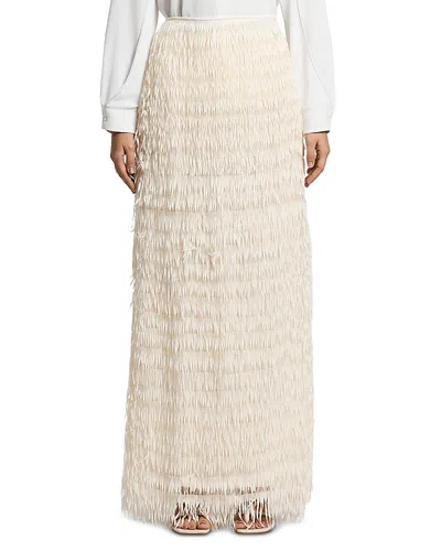 Peserico Perserico Long Fringe Skirt In White