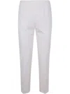 Peserico Compact Canvas Cotton Viscose Stretch Trousers In White