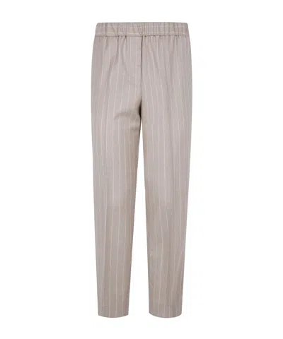PESERICO PINSTRIPE ELASTICATED-WAIST TROUSERS