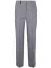 Peserico Pinstripe Linen Canvas Trousers