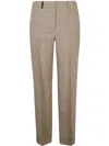 Peserico Pinstripe Linen Canvas Trousers By