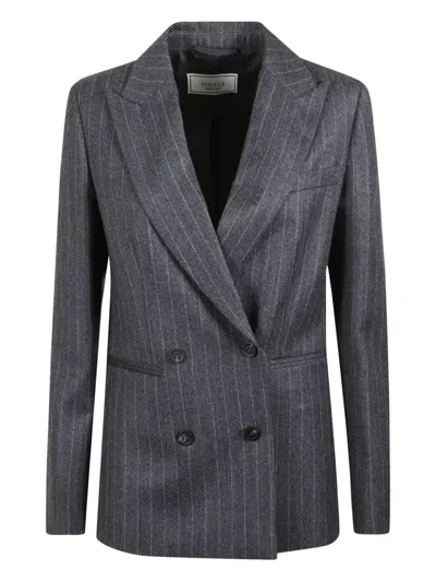PESERICO PINSTRIPE-PATTERN DOUBLE-BREASTED JACKET