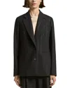 Peserico Pinstriped Blazer In Black