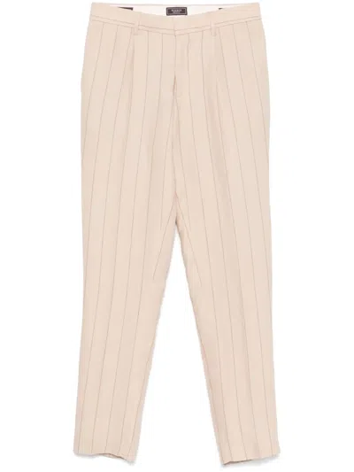 Peserico Pinstriped Trousers In Neutrals