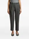 Peserico Pinstriped-pattern Trousers In Gray