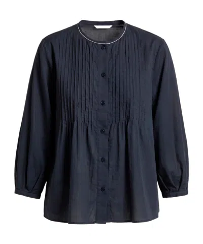 Peserico Pintuck-detail Blouse In Blue