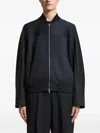 Peserico Piped-trim Elasticated-hem Jacket In Black