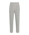Peserico Plaid-check Cropped Trousers In Gray