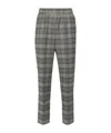 Peserico Check Trousers In Black