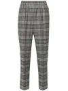 Peserico Check Trousers In Grey