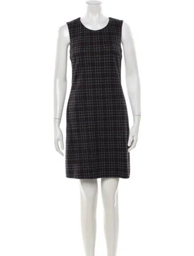 Pre-owned Peserico Plaid Print Mini Dress In Multicolor
