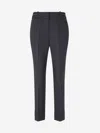 Peserico Striped Detail Tailored Trousers In Black