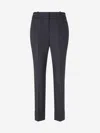 Peserico Striped Detail Tailored Trousers In Navy Blue