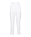 Peserico Pleat-detail Cropped Trousers In White