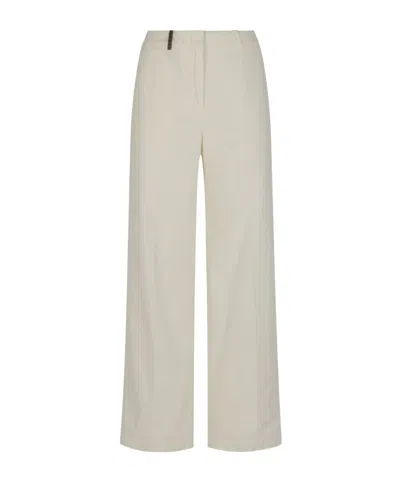 Peserico Pleat-detail Cropped Trousers In White