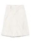 Peserico Pleat-detail Shorts In Neutrals