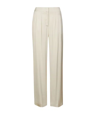 Peserico Pleat-detail Wide-leg Trousers In White