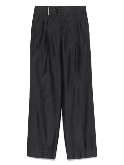 Peserico Pleat-detailed Trousers In Gray