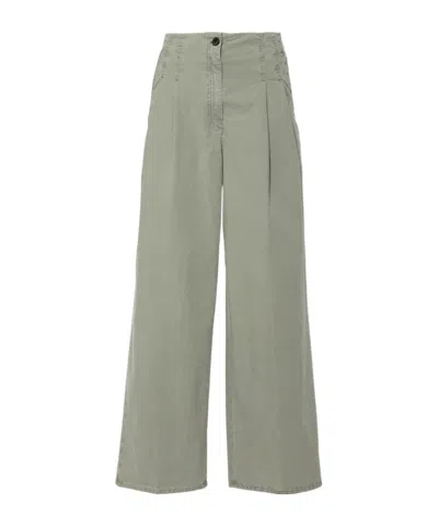 Peserico Pleat-detailing Palazzo Pants In Green