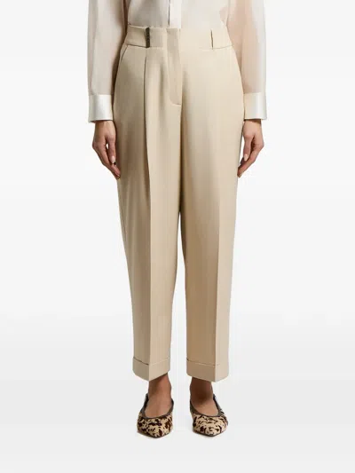Peserico Pleat-detail Trousers In Neutral