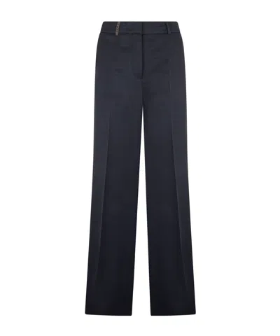 Peserico Pressed-crease Trousers In Blue