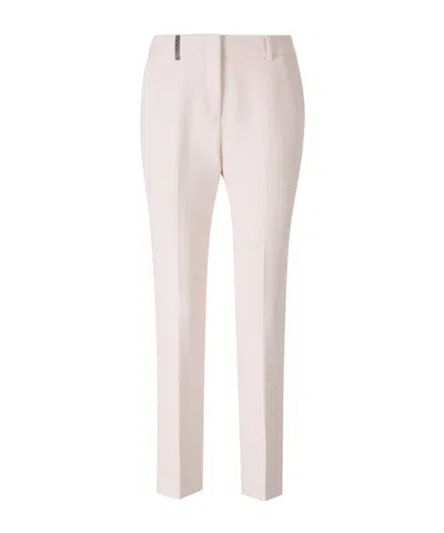 Peserico Pleated Casual Pants In White