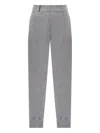 Peserico Pleated Cuffed Trousers In Gray