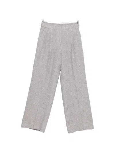 Peserico Pleated-design Trousers In Gray