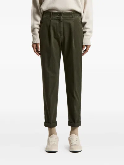 Peserico Pleated-details Trousers In Green