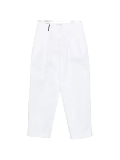 Peserico Casual Trousers With Belt Loops In White