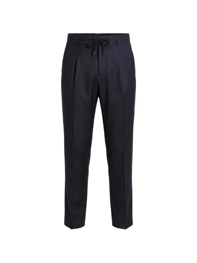 Peserico Pleated Drawstring Tailored Trousers In Black