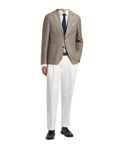 Peserico Pleated Drawstring Trousers In White