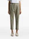 Peserico Pleated Elastic-waist Trousers In Gray