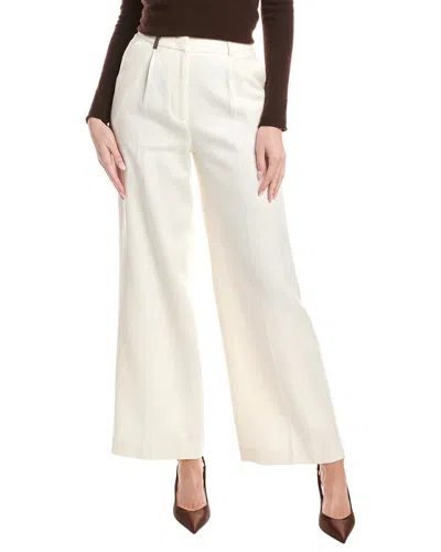 Peserico Pleated Linen-blend Pant In White