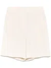 Peserico Leinen-shorts Mit Falten In Nude