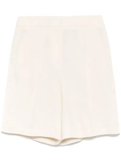 Peserico Leinen-shorts Mit Falten In White