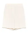 Peserico Leinen-shorts Mit Falten In White