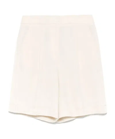PESERICO PLEATED LINEN SHORTS