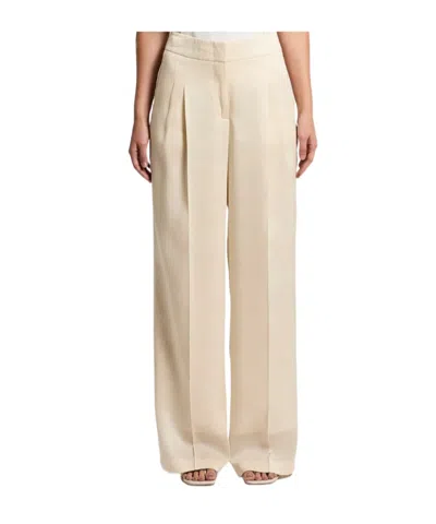 Peserico Pleated Linen Trousers In Brown