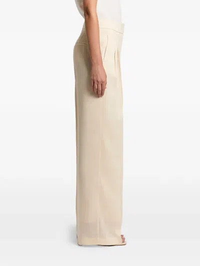 Peserico Pleated Linen Trousers In Neutral