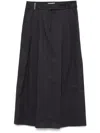 Peserico Pleated Maxi Skirt In Blue