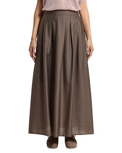Peserico Pleated Maxi Skirt In Neutral