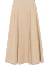 Peserico Pleated Maxi Skirt In Neutrals